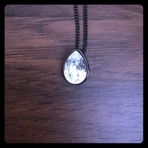 Givenchy drop crystal necklace.